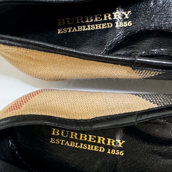 Burberry Adelle Nova Check Ballet Flats Shoes Leather Girls Cotton Logo Plaid 12 - Picture 14 of 16
